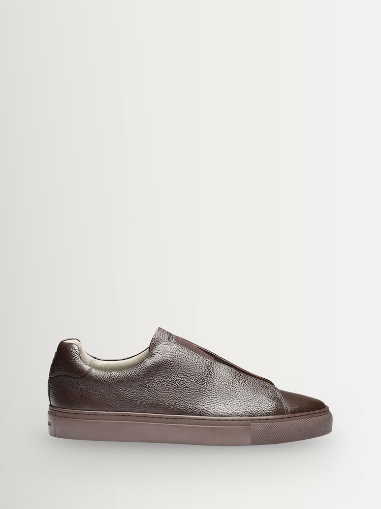 Grenson Brown Softie Grain Trainers - Image 1 of 3