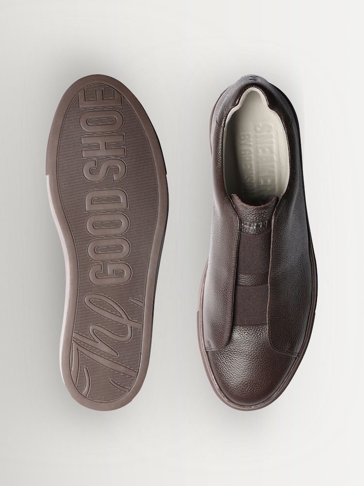 Grenson Brown Softie Grain Trainers - Image 3 of 3