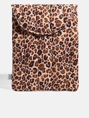 Skinnydip Black Leopard Print Laptop Sleeve - Image 1 of 5
