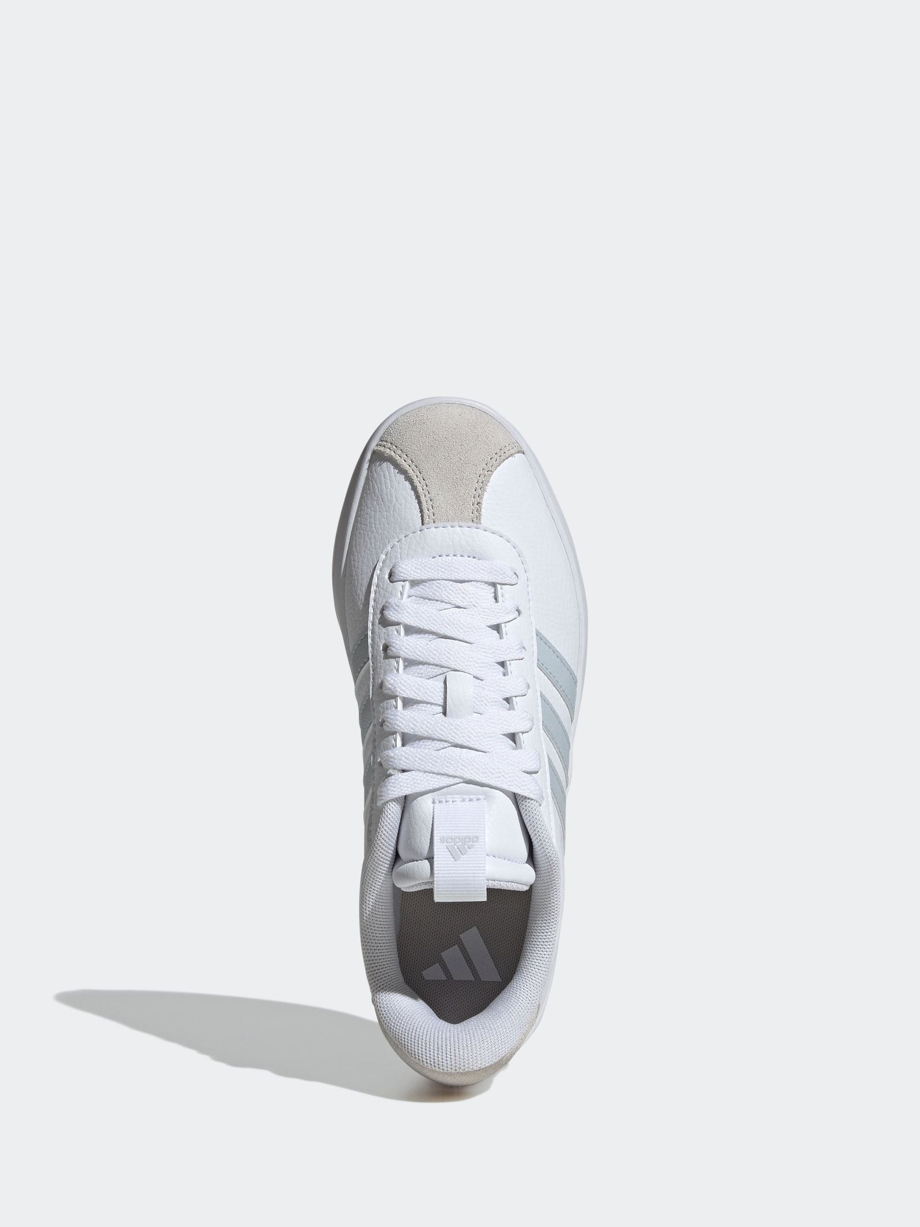 Adidas vl court suede ladies trainers grey top