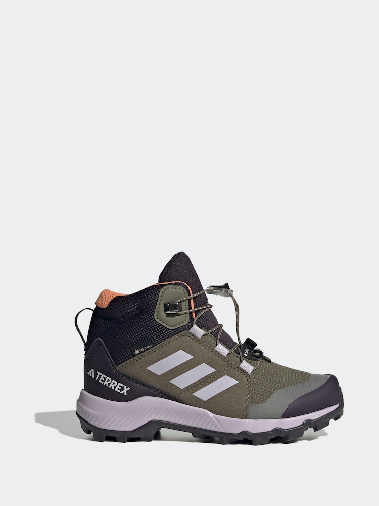 adidas Green Terrex Mid Gore-Tex Waterproof Hiking Boots - Image 1 of 9