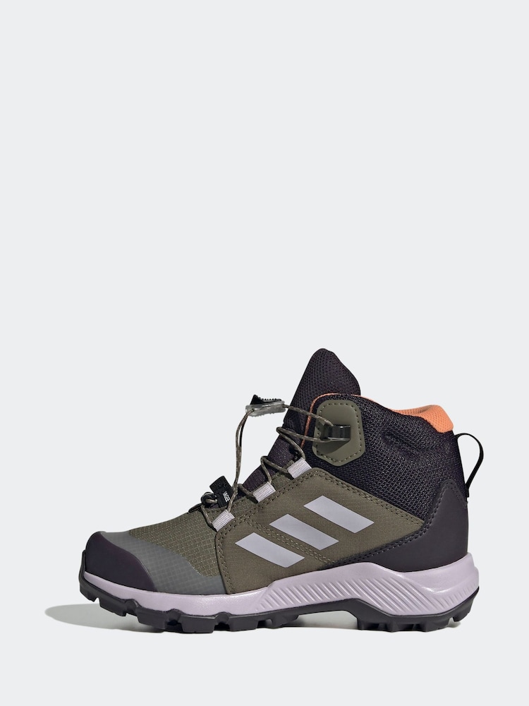 adidas Green Terrex Mid Gore-Tex Waterproof Hiking Boots - Image 2 of 9