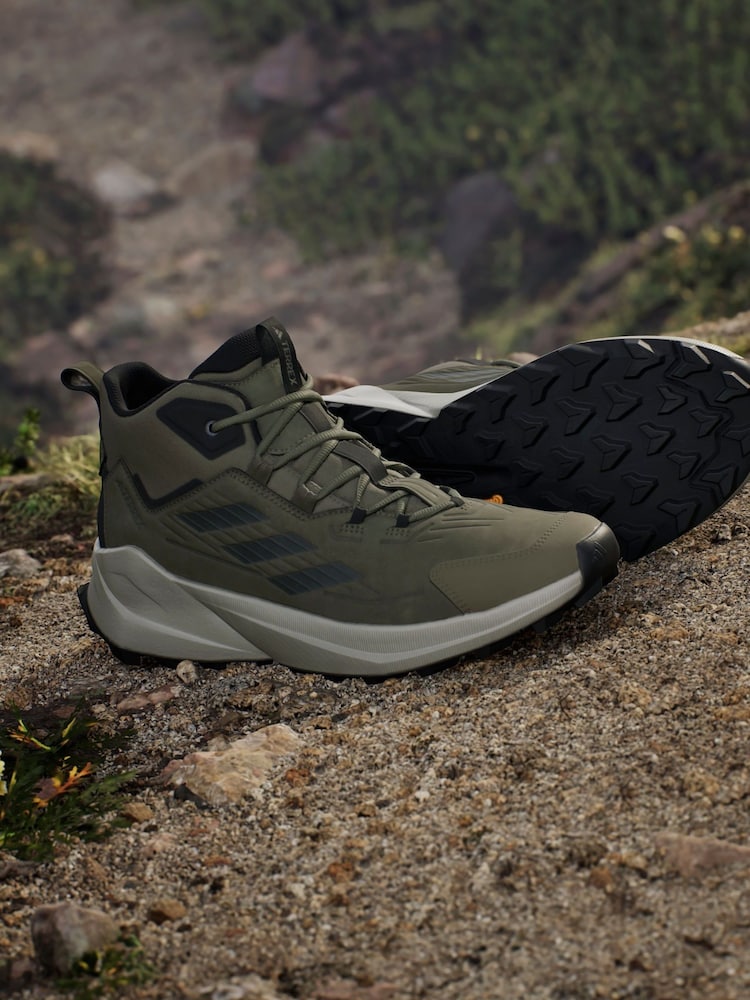 أخضر - adidas Terrex Trailmaker 2.0 Leather Hiking Shoes - Image 3 of 11