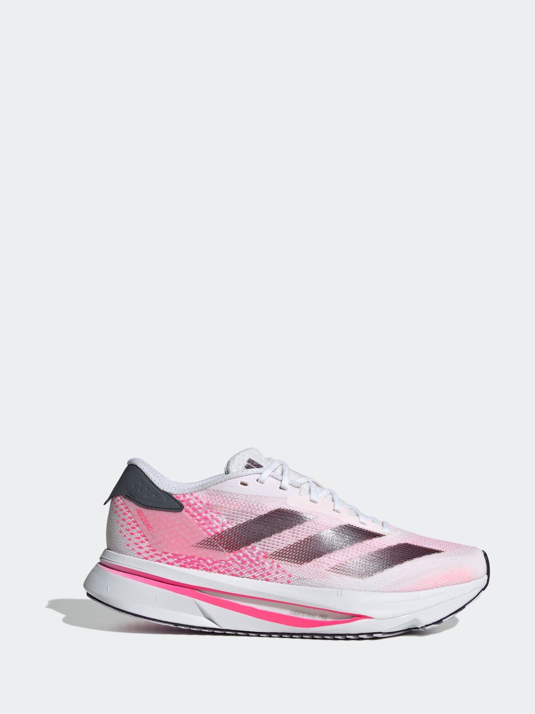 adidas White Pink Adizero SL2 Shoes