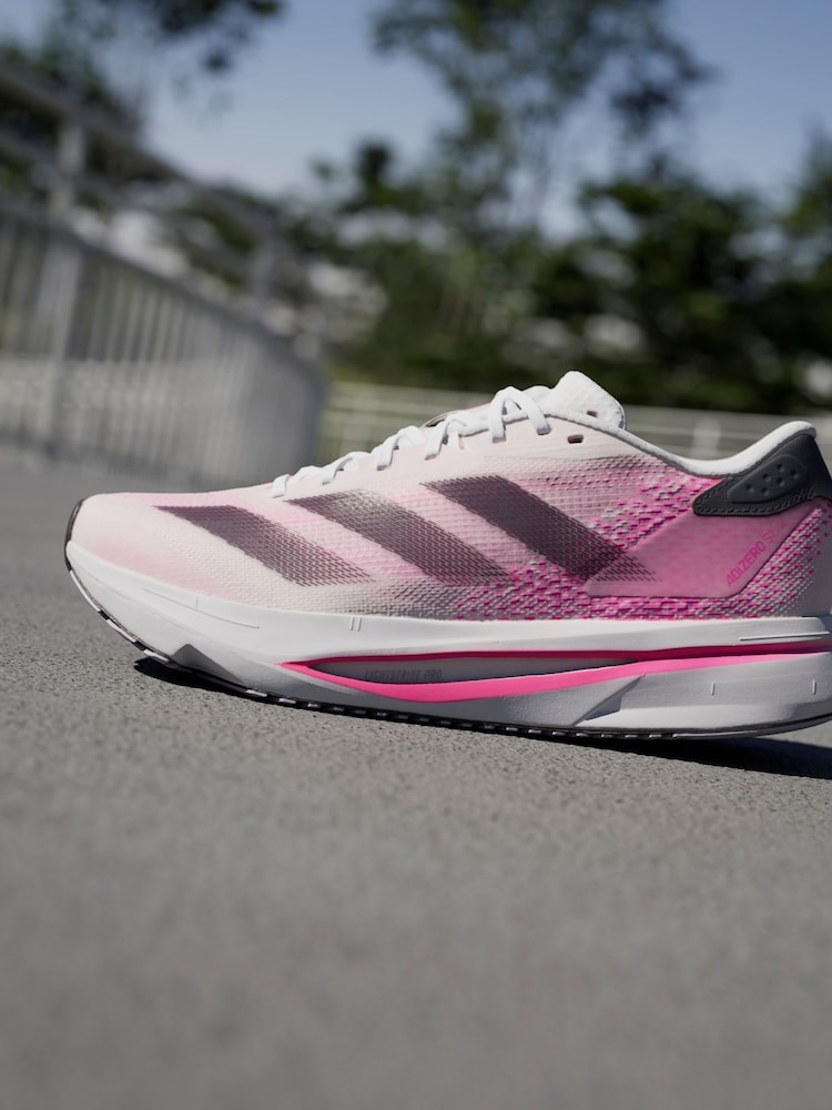 adidas White/Pink Adizero SL2 Shoes - Image 7 of 16