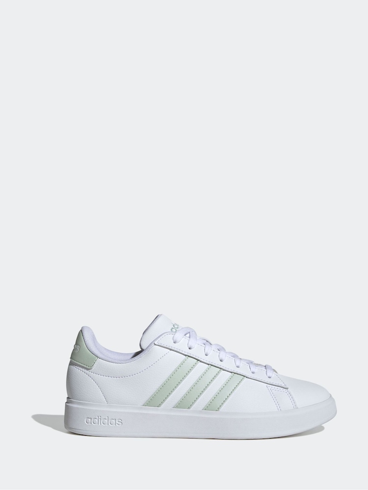 adidas green/white Grand Court 2.0 Trainers - Image 1 of 8 adidas green/white Grand Court 2.0 Trainers - Image 1 of 8