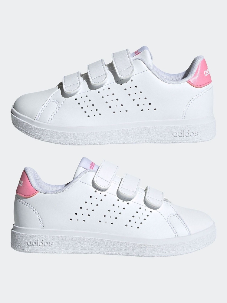 בצבע לבן - adidas נעלי ספורט, דגם 2.0 Advantage Base לילדים - Image 5 of 9
