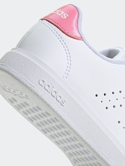 adidas Dove White Kids Advantage Base 2.0 Trainers - Image 6 of 9