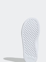 adidas Dove White Kids Advantage Base 2.0 Trainers - Image 7 of 9