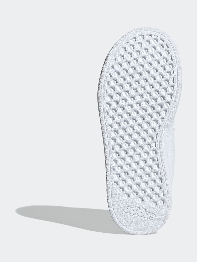 adidas Dove White Kids Advantage Base 2.0 Trainers - Image 9 of 9
