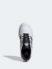 adidas Black/white adidas Court Block Animal Trainers - Image 5 of 8