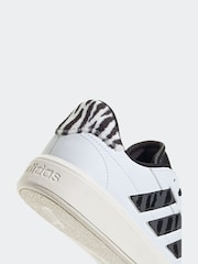 adidas Black/white adidas Court Block Animal Trainers - Image 7 of 8
