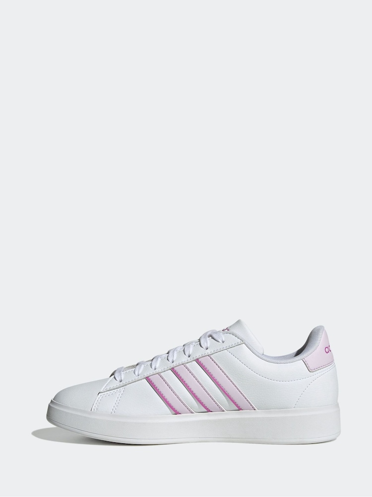 adidas White Grand Court 2.0 Trainers - Image 2 of 8