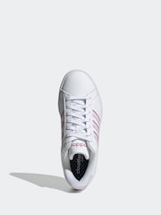 adidas White Grand Court 2.0 Trainers - Image 5 of 8