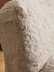 Oslo Faux Fur Mink Natural Alfie Accent Chair - Image 3 of 11