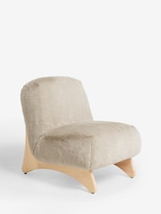 Oslo Faux Fur Mink Natural Alfie Accent Chair - Image 7 of 11
