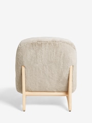 Oslo Faux Fur Mink Natural Alfie Accent Chair - Image 9 of 11