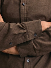 Қоңыр - Slim Fit - Charles Tyrwhitt қылқаламмен қапталған фланель жейде - 6суретінің 4 суреті