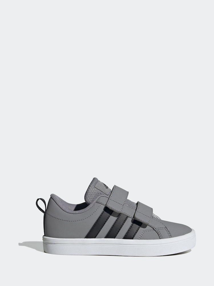 adidas Grey VS Pace 2.0 Hook and Loop Kids Trainers - Image 2 of 10 adidas Grey VS Pace 2.0 Hook and Loop Kids Trainers - Image 2 of 10