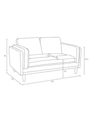 Tweedy Plain Dark Grey Kayden Compact 2 Seater Sofa In A Box - Image 5 of 8