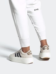 adidas Grey/white Sportswear Grand Court Platform Trainers - Image 10 of 10
