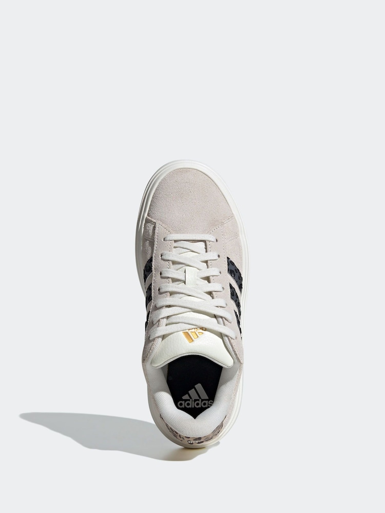 adidas Grey/white Sportswear Grand Court Platform Trainers - Image 5 of 10