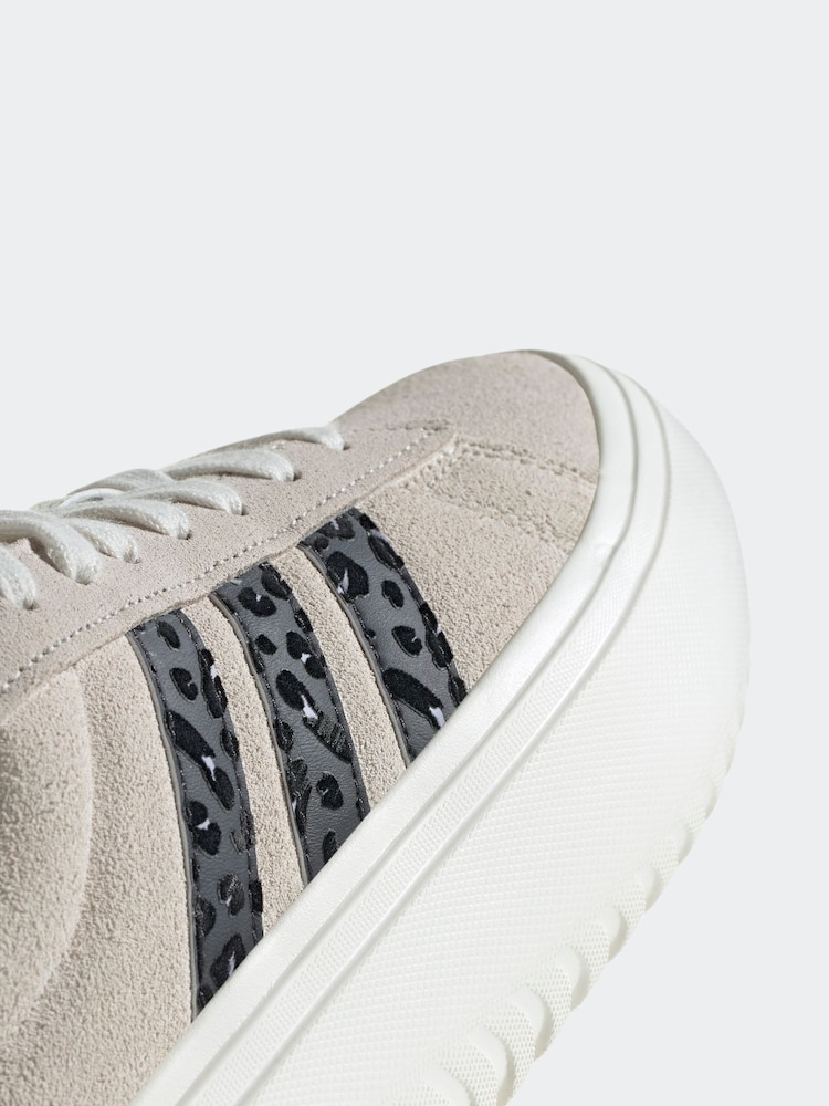 adidas Grey/white Sportswear Grand Court Platform Trainers - Image 7 of 10