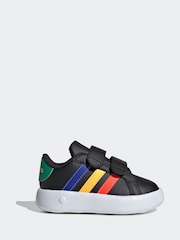 adidas Black/Multi Kids Grand Court 2.0 Shoes - Image 1 of 9