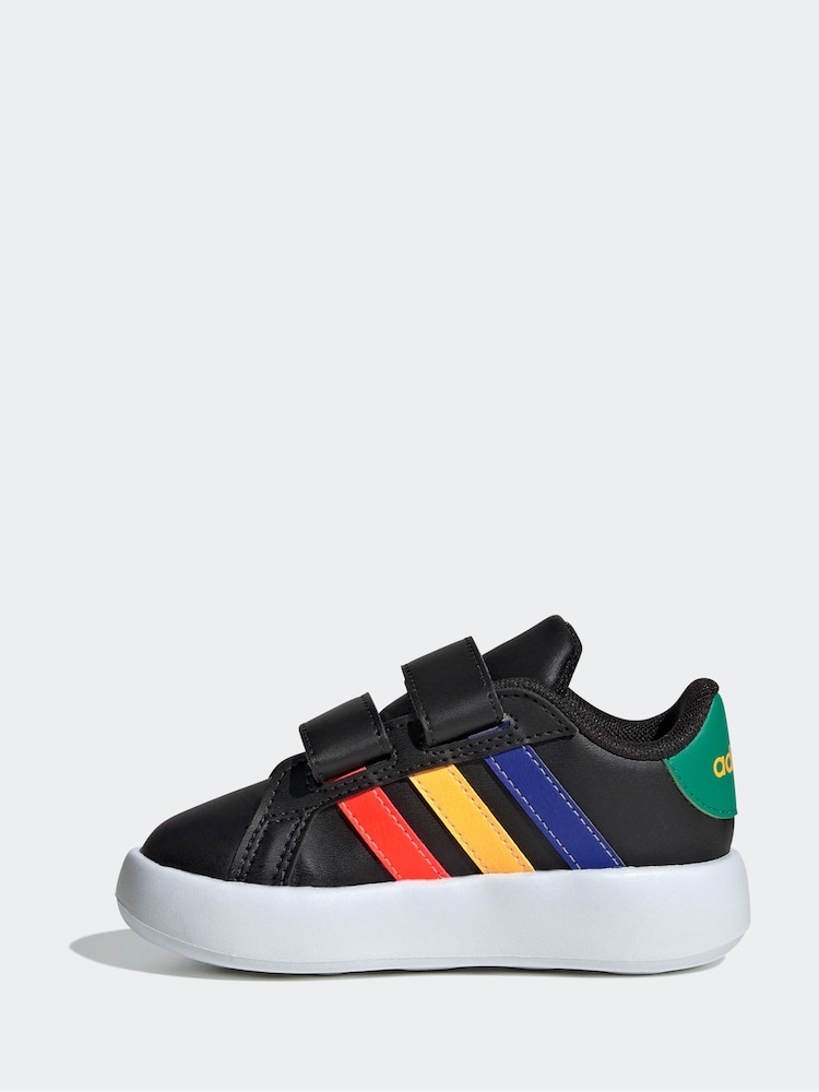 adidas Black/Multi Kids Grand Court 2.0 Shoes - Image 2 of 9
