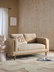 Soft Cosy Boucle Mid Natural Kayden Compact 2 Seater Sofa In A Box - Image 1 of 7