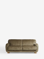 Plush Chenille Moss Green Jude 3 Seater Sofa - Image 2 of 8