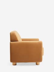 Soft Velvet Caramel Brown Jude Accent Chair - Image 8 of 10