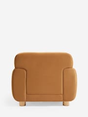 Soft Velvet Caramel Brown Jude Accent Chair - Image 9 of 10