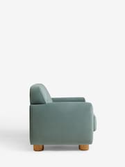 Soft Velvet Slate Teal Blue Jude Accent Chair - Image 3 of 7
