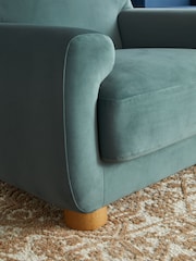 Soft Velvet Slate Teal Blue Jude Accent Chair - Image 5 of 7