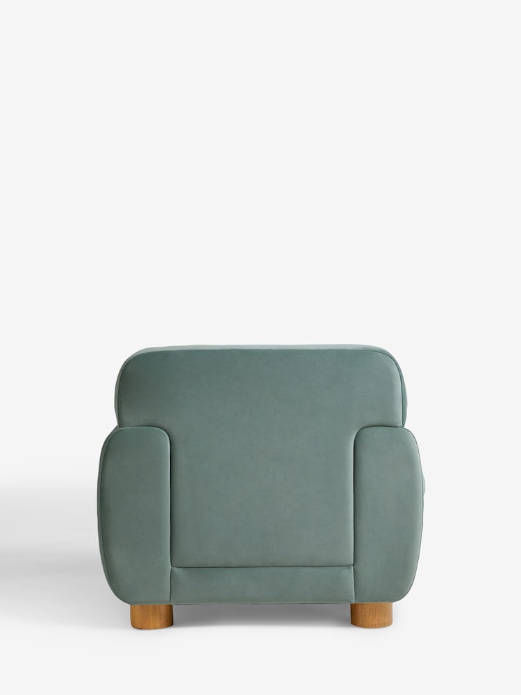Soft Velvet Slate Teal Blue Jude Accent Chair - Image 7 of 7