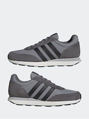 adidas Grey Black Run 60s Trainers - Image 5 of 9