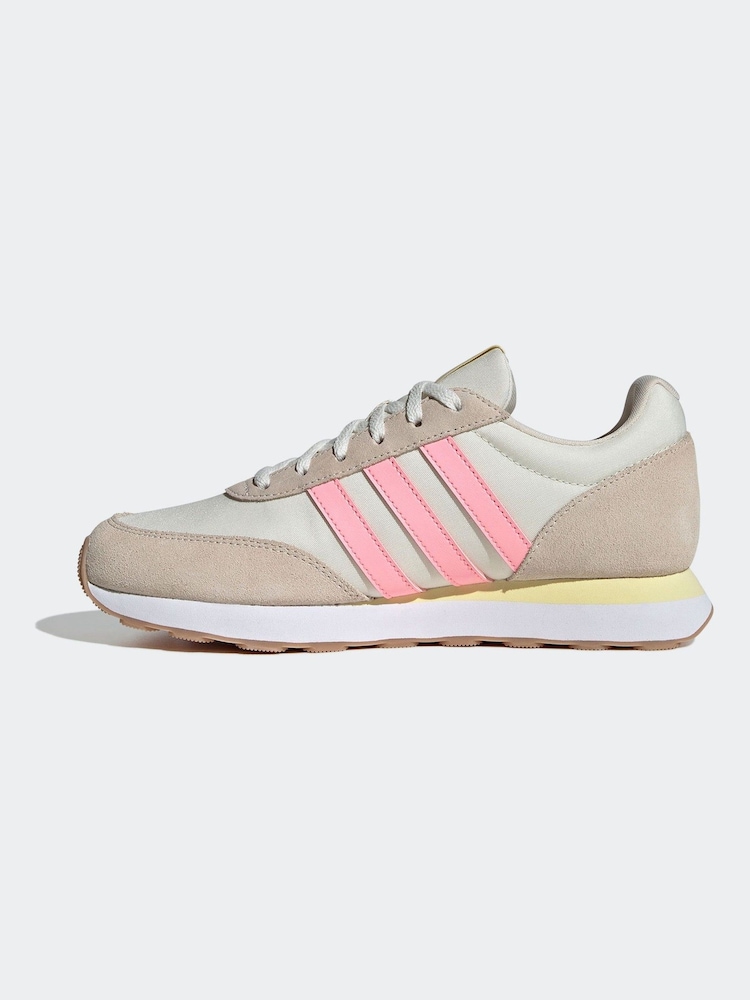 adidas Brown/Pink Run 60s 3.0 Trainers - Image 2 of 9