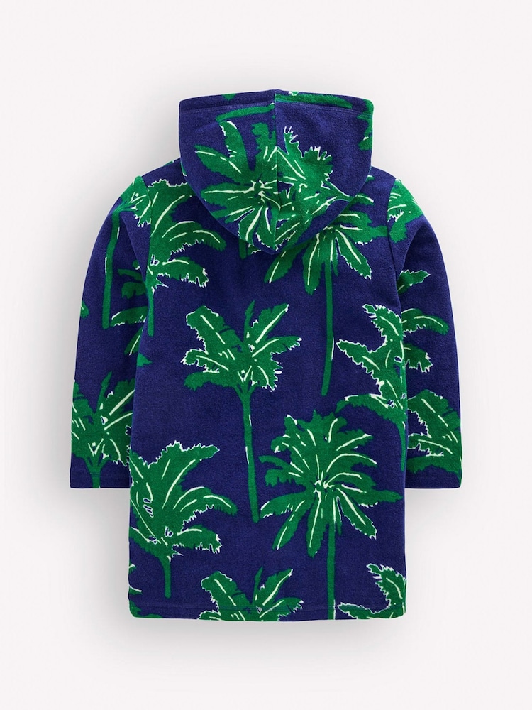 Boden Blue Towelling Zip-up Throw-on - Image 2 of 3 Boden Blue Towelling Zip-up Throw-on - Image 2 of 3
