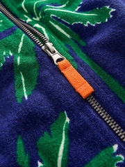 Boden Blue Towelling Zip-up Throw-on - Image 3 of 3