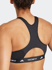 adidas Black Techfit Power Impact Medium Support Sports Bra - Image 3 of 8