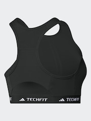 adidas Black Techfit Power Impact Medium Support Sports Bra - Image 8 of 8