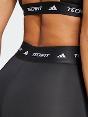 adidas Black TECHFIT 7/8 High Rise Leggings - Image 4 of 6
