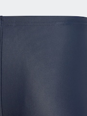 adidas Blue Navy Performance Big Bars Swim Boxer Shorts - Image 4 of 5