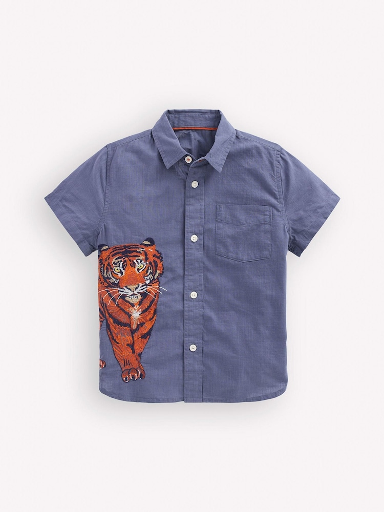 Boden Blue Superstitch Shirt - Image 1 of 3 Boden Blue Superstitch Shirt - Image 1 of 3