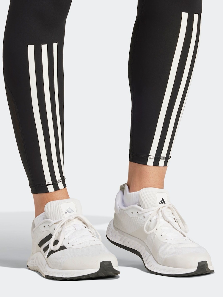 adidas Black Techfit 3 Stripe 7/8 Leggings - Image 5 of 7