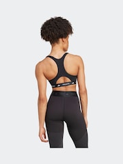 adidas Black Medium Support Techfit Powerreact Bra - Image 3 of 10