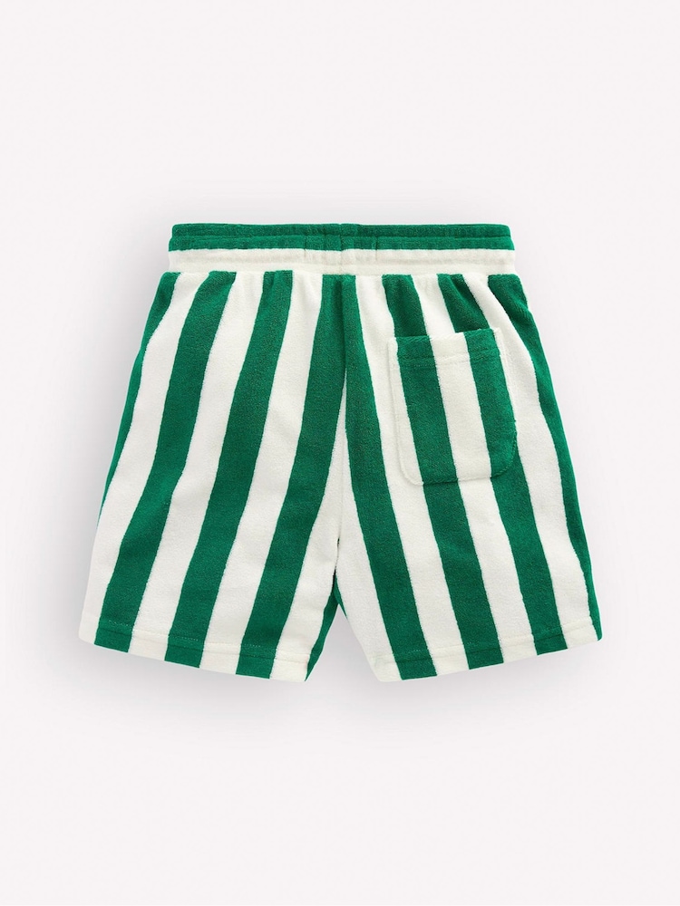 Boden Green Towelling Shorts - Image 2 of 3 Boden Green Towelling Shorts - Image 2 of 3