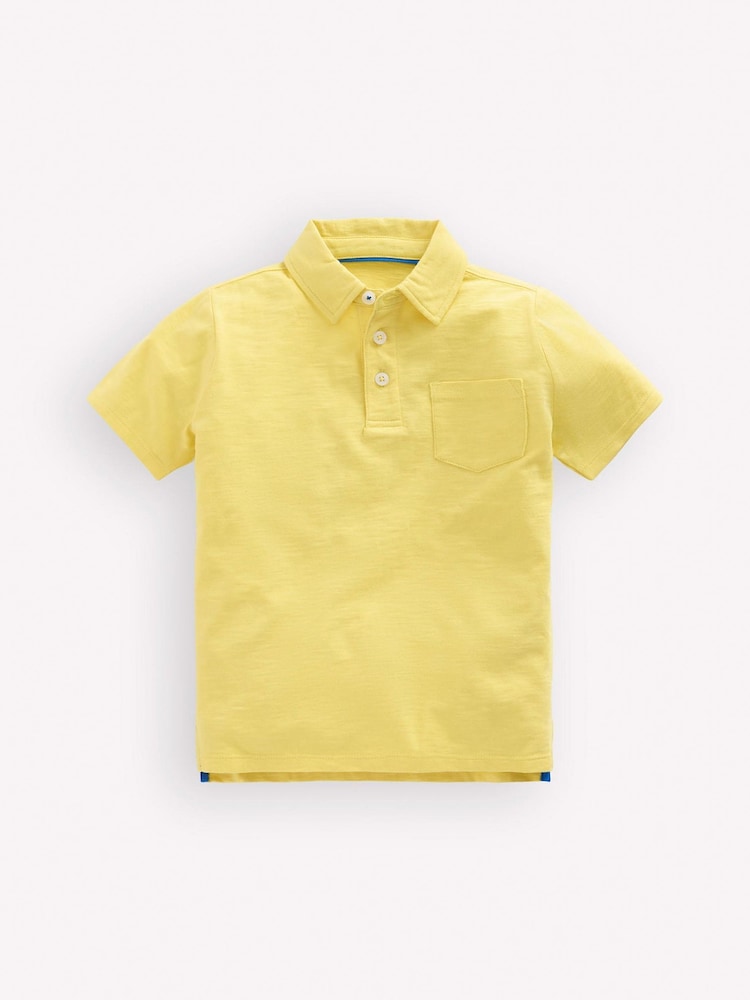 Boden Yellow Slub Polo Shirt - Image 1 of 3