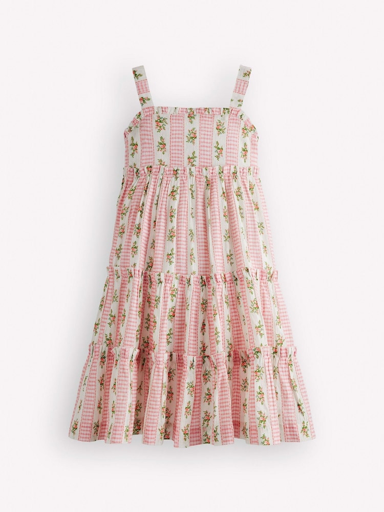 Boden Pink Tiered Midi Sundress - Image 1 of 3